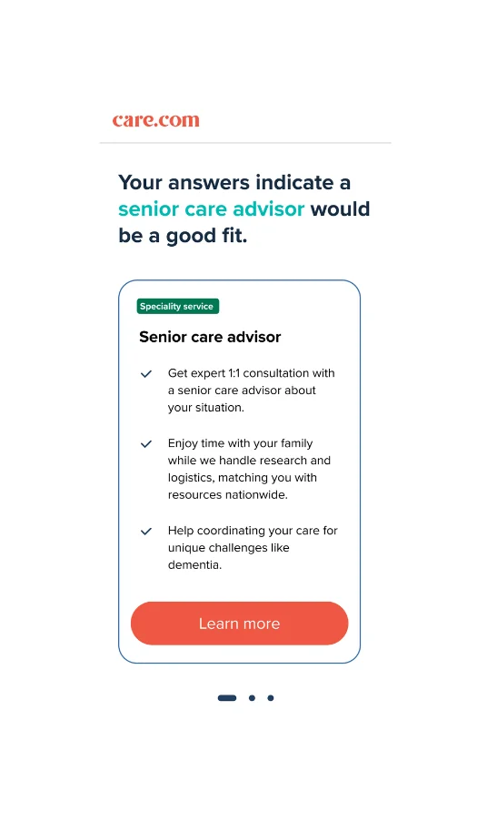Guided onboarding quiz result screen